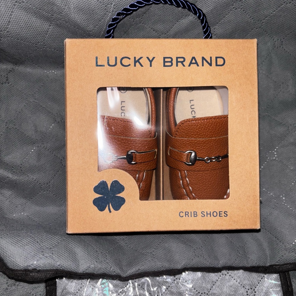 Lucky Brand Tan Baby Crib Shoes
